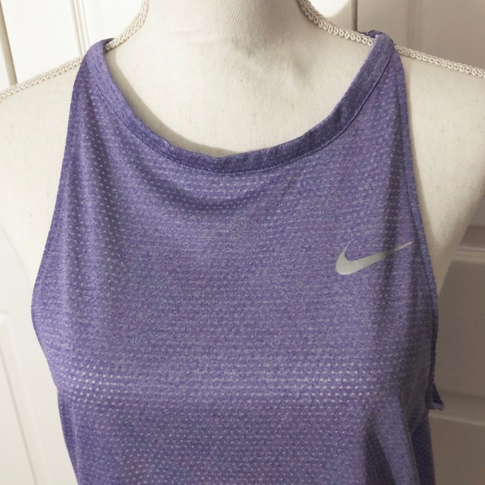 Nike Dri-Fit Technology Purple Cinch Neck Tank Top